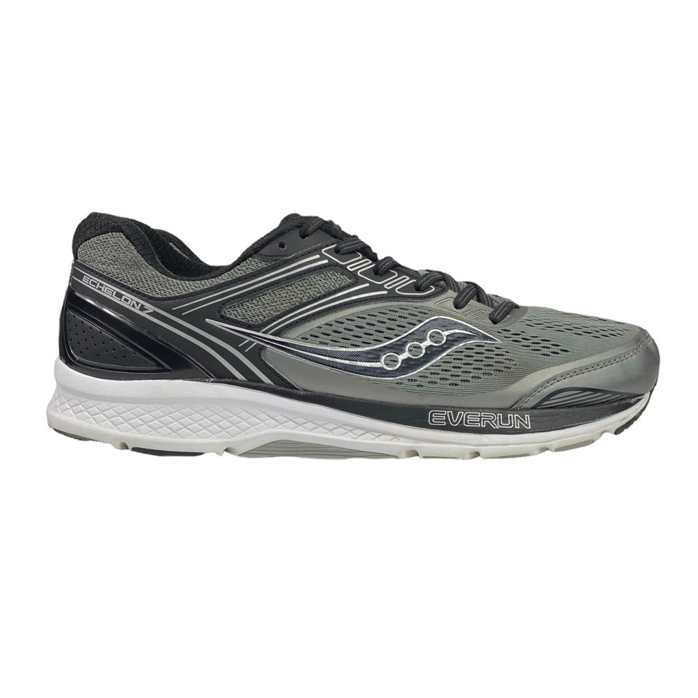 Saucony Echelon 7 Grey Black Running Sneakers S20469-1 Men's Size 12.5